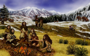 Neandertaler Steinzeit